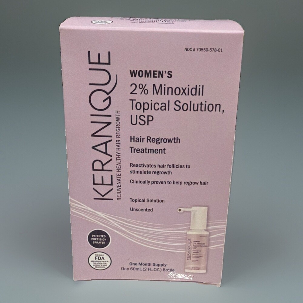 Keranique Women's Hair Regrowth Treatment-One Month Supply NIB